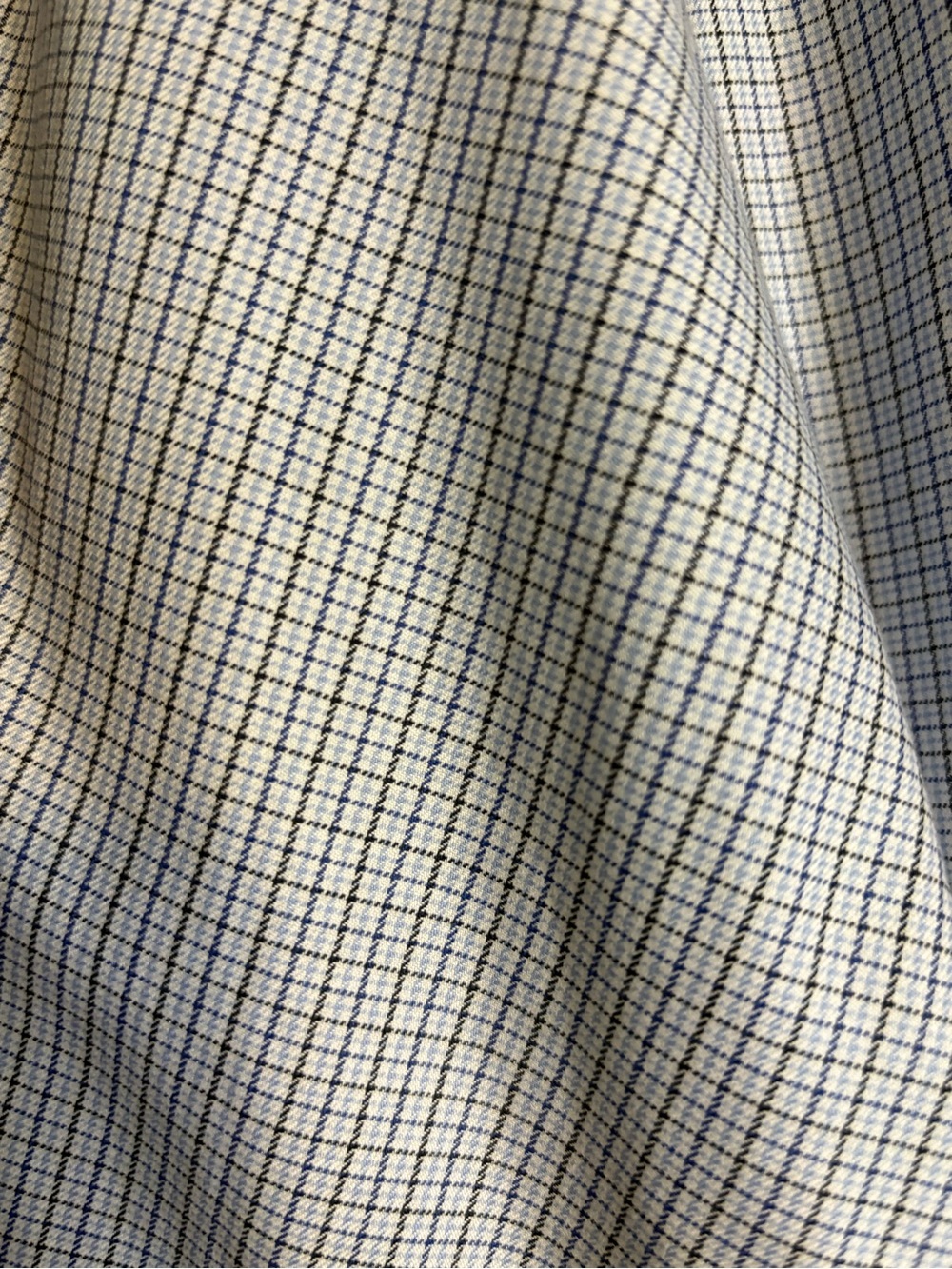 Orvis Mens Blue White Micro Gingham Check Long Sleeve Button Down Shirt XXL Tall - Picture 6 of 9